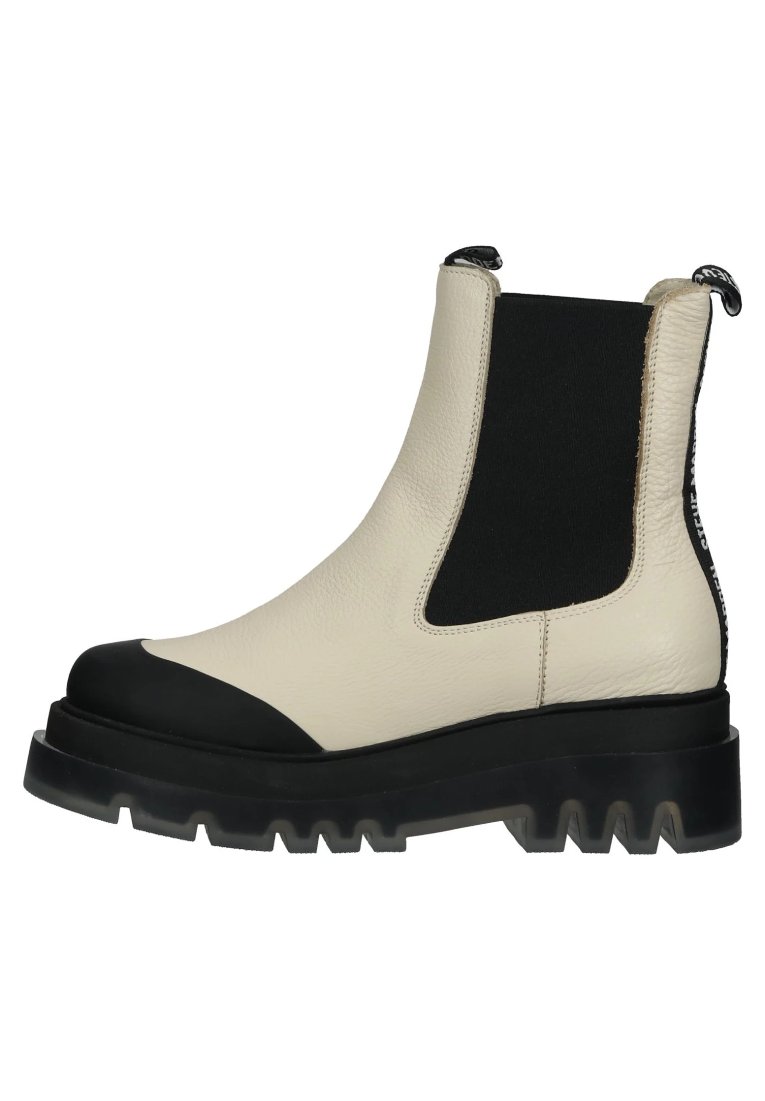 Steve Madden Myrtha - Enkellaarsjes Met Plateauzool - Bone/Black