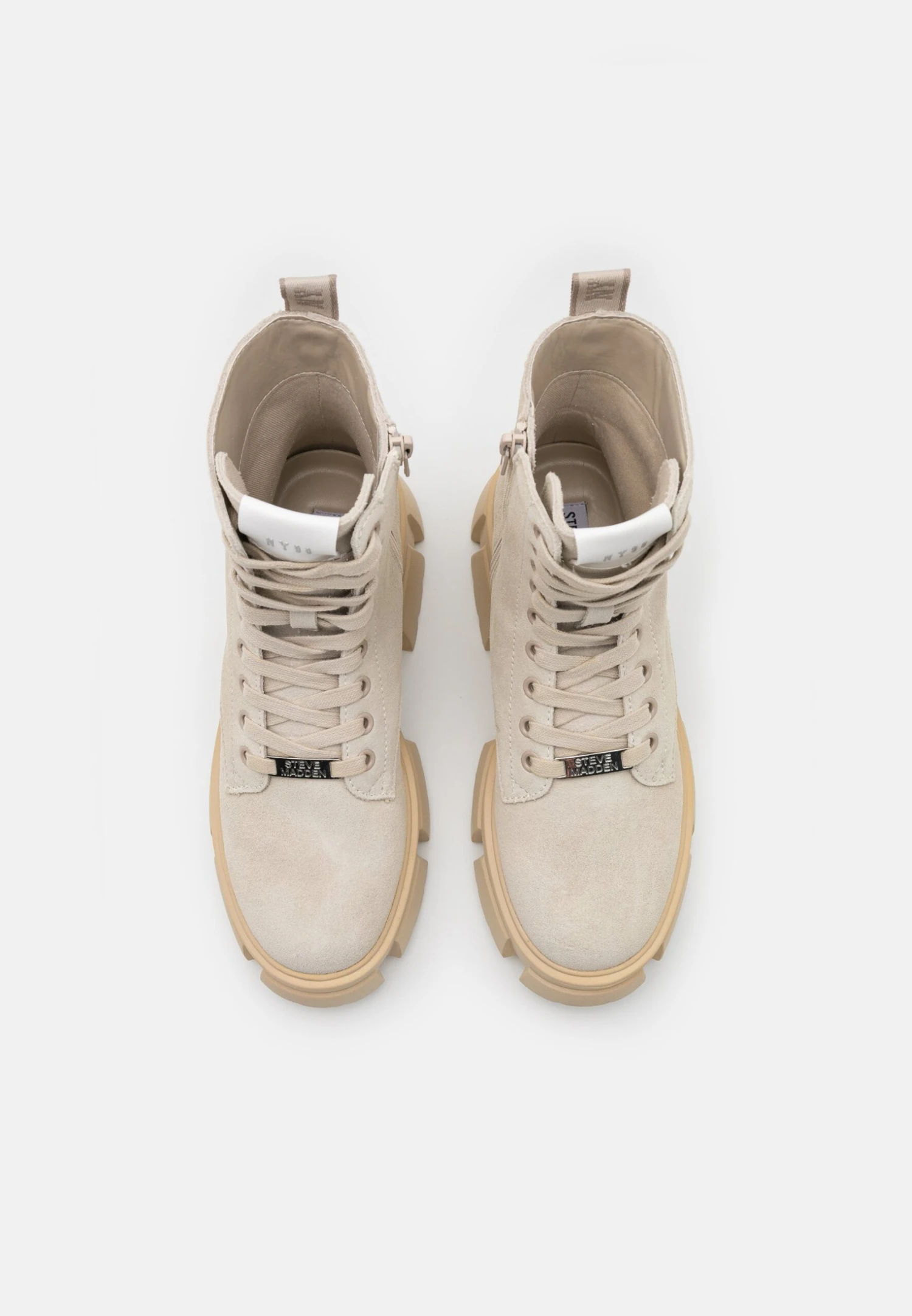 Steve Madden Tanker - Enkellaarsjes Met Plateauzool - Beige - Afbeelding 8