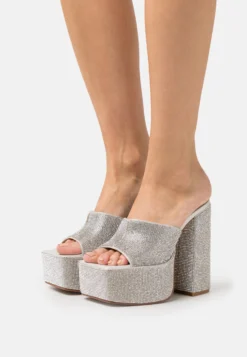 Steve Madden Trixie R - Muiltjes Met Hak - Silver-Coloured