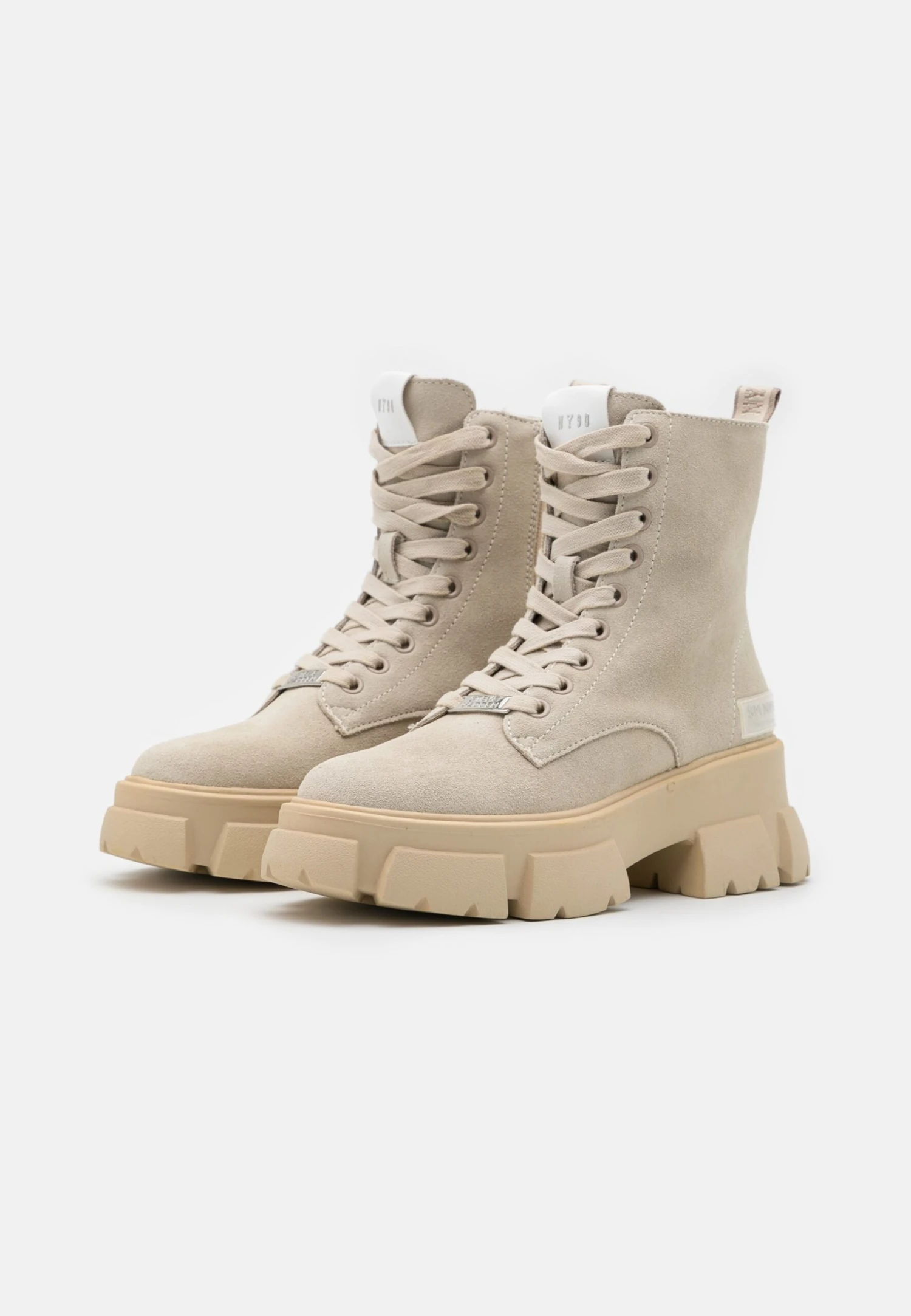 Steve Madden Tanker - Enkellaarsjes Met Plateauzool - Beige - Afbeelding 5