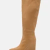 Steve Madden Showout - Laarzen Met Sleehak - Camel