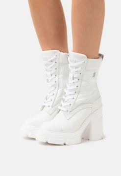 Steve Madden Beverly - Enkellaarsjes Met Hoge Hak - White